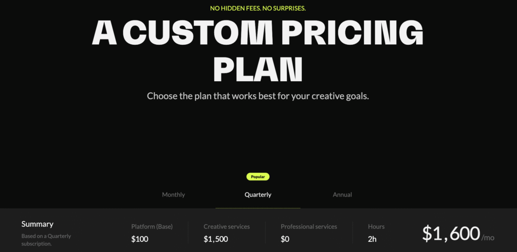 Design Pickle for Solo Entrepreneurs: Scale Your Creatives Design Pickle Pricing